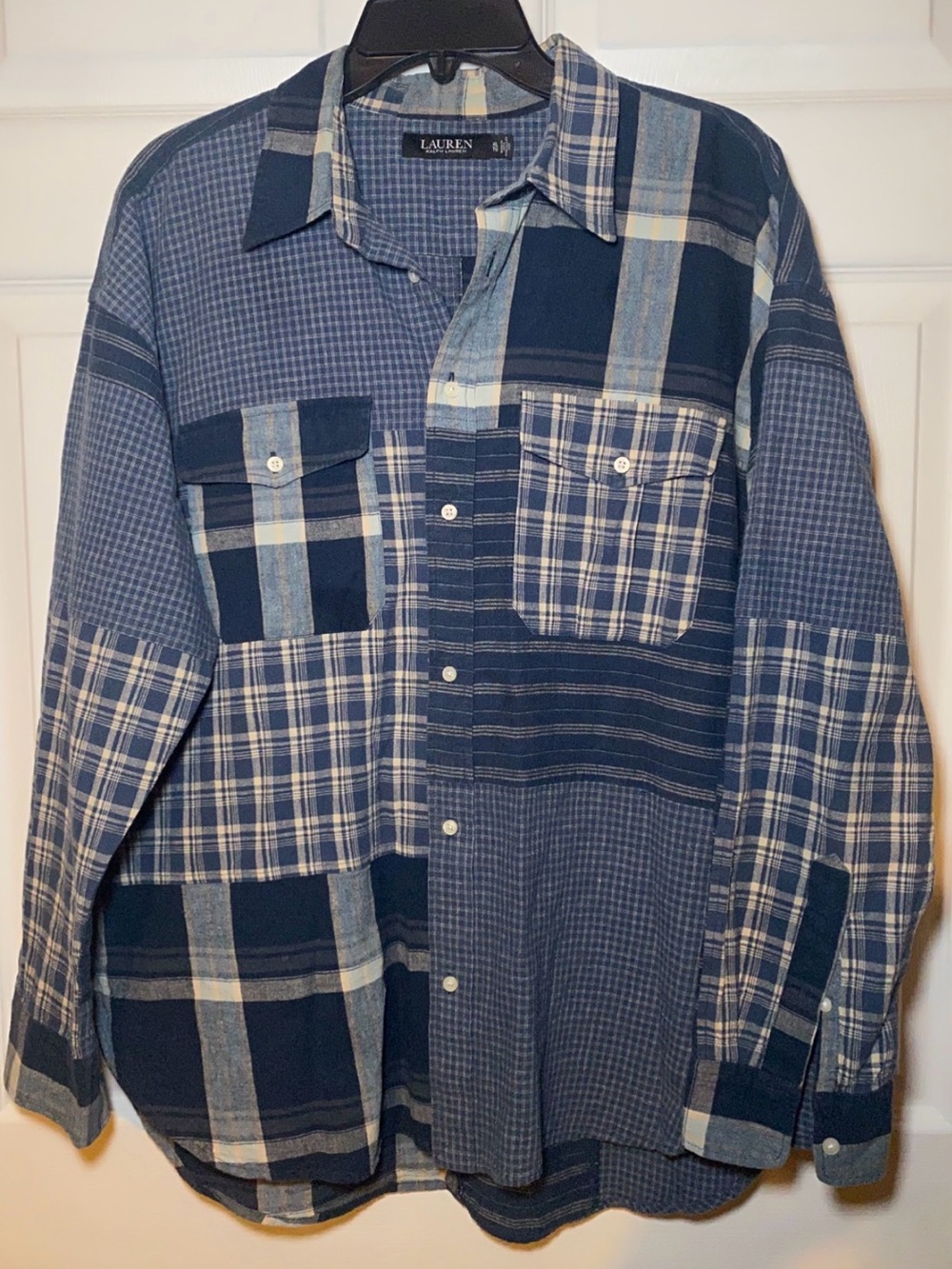 Lauren Ralph Lauren Patchwork Button-Up Shirt